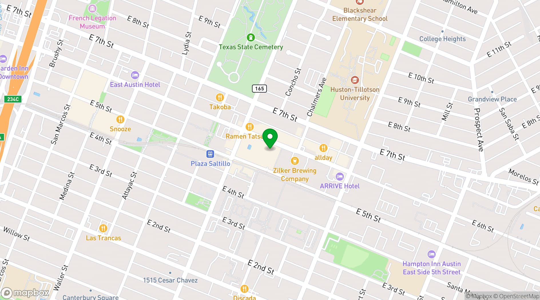 Map showing Corazon