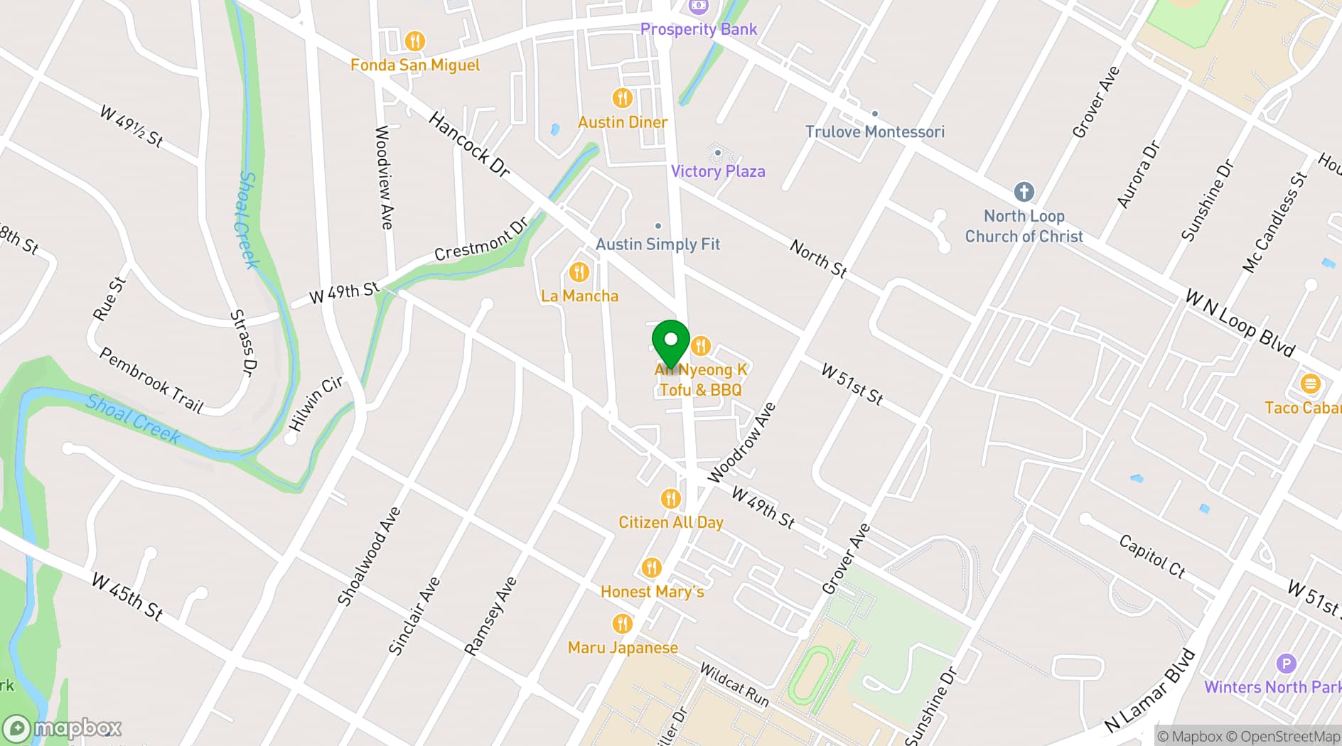 Map showing 5000 Burnet