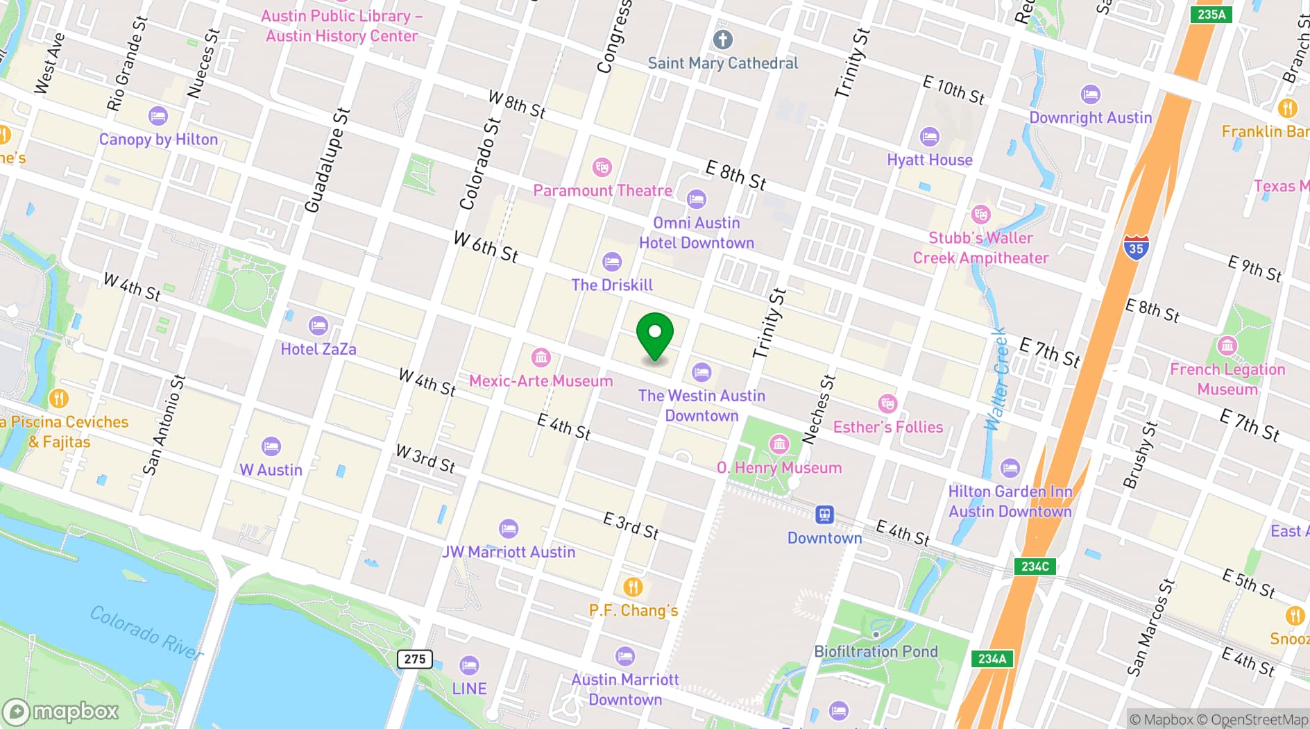 Map showing tommie Austin