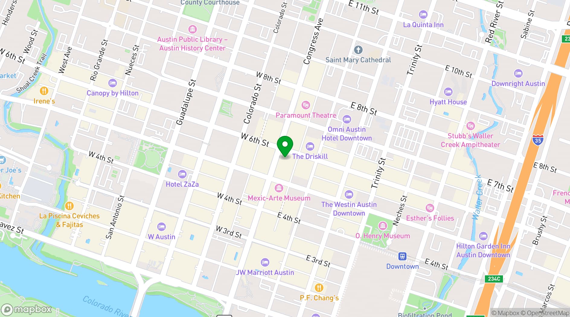 Map showing The Veranda
