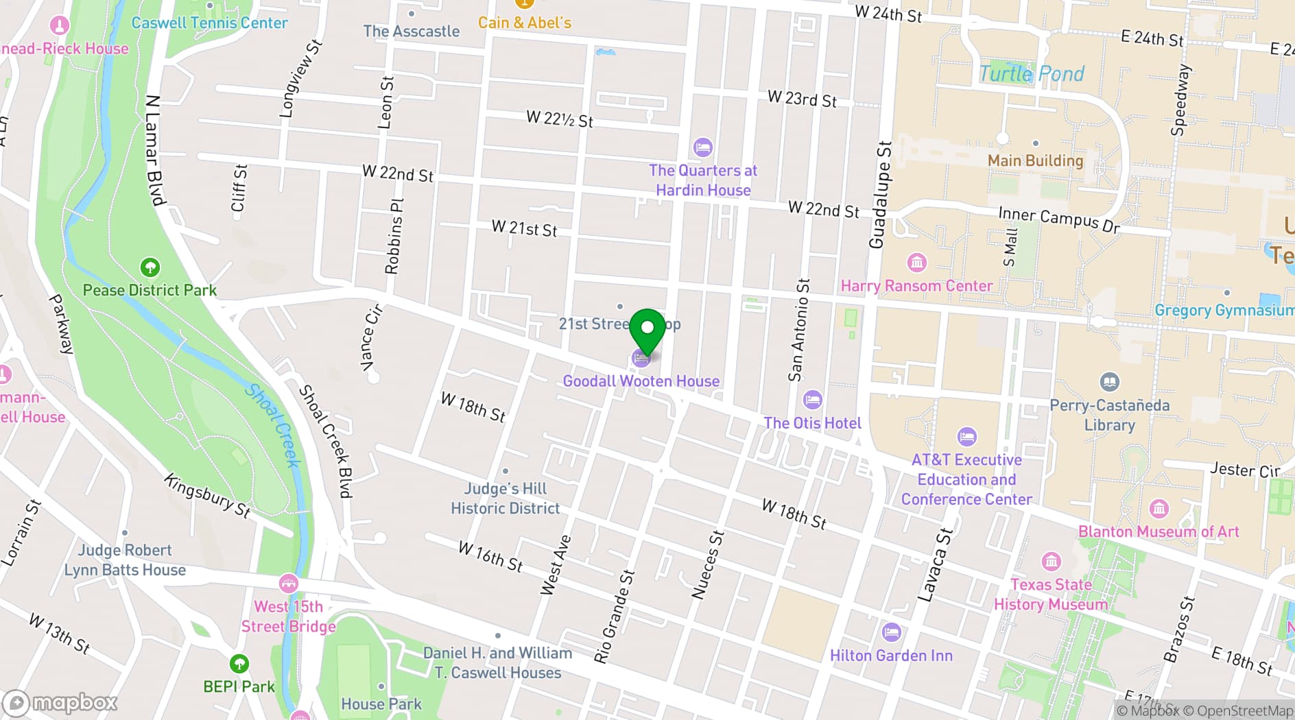 Map showing Goodall's Kitchen