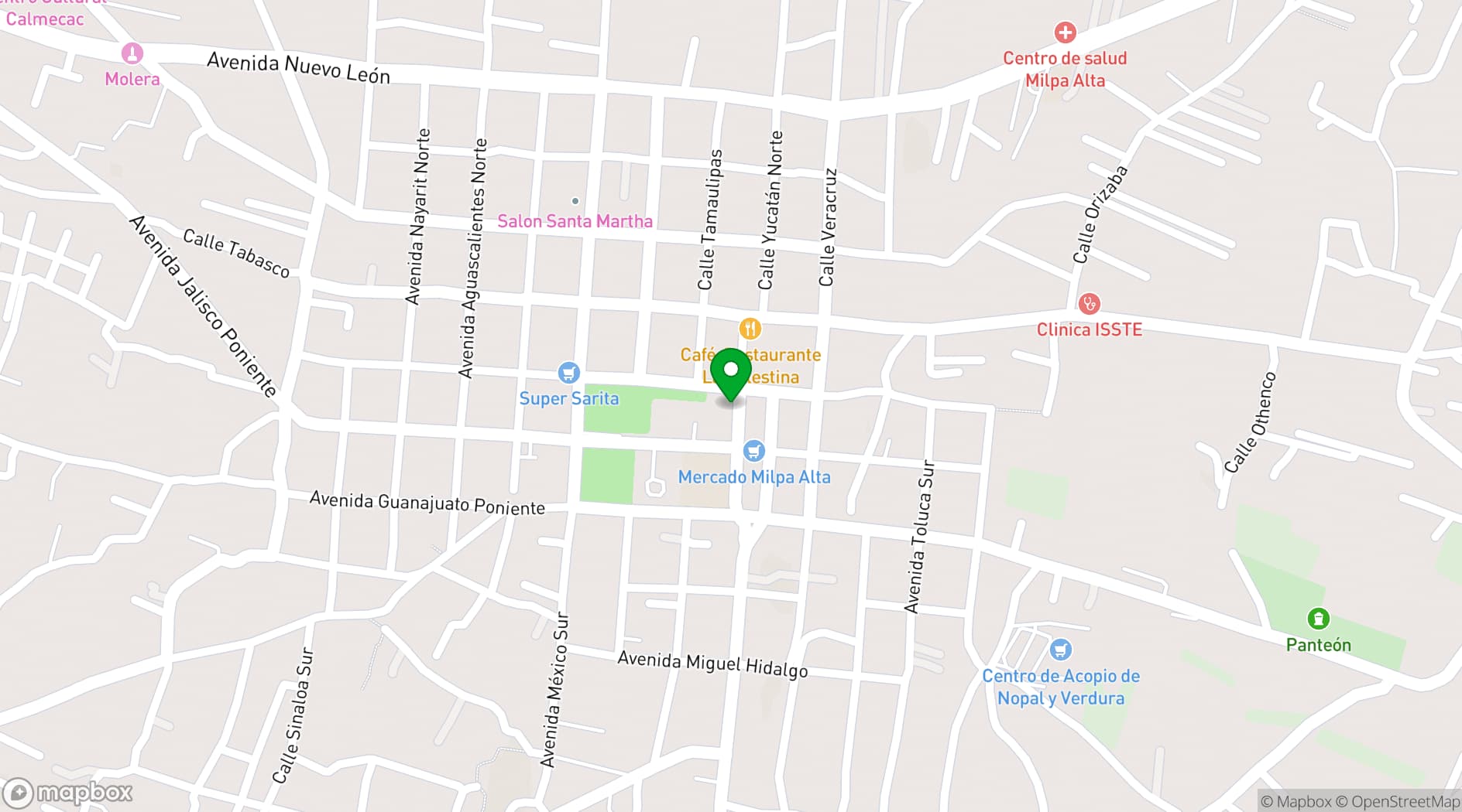 Map showing Altepepialcalli Regional Museum