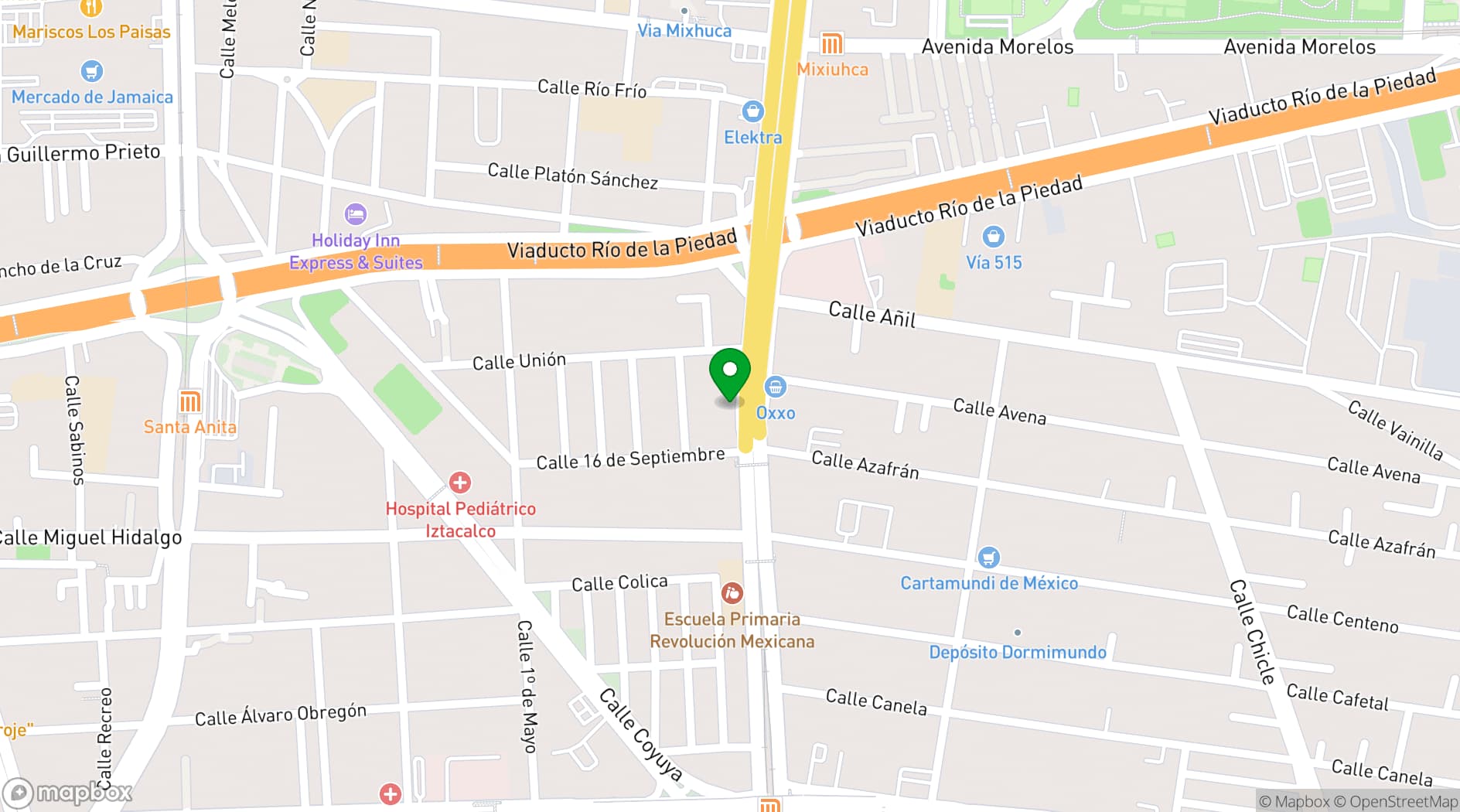 Map showing Jardín Florencia