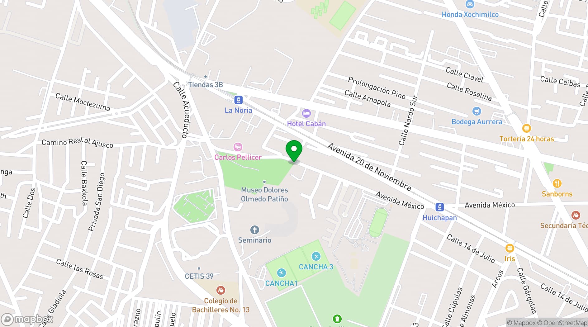 Map showing Finca La Gloria
