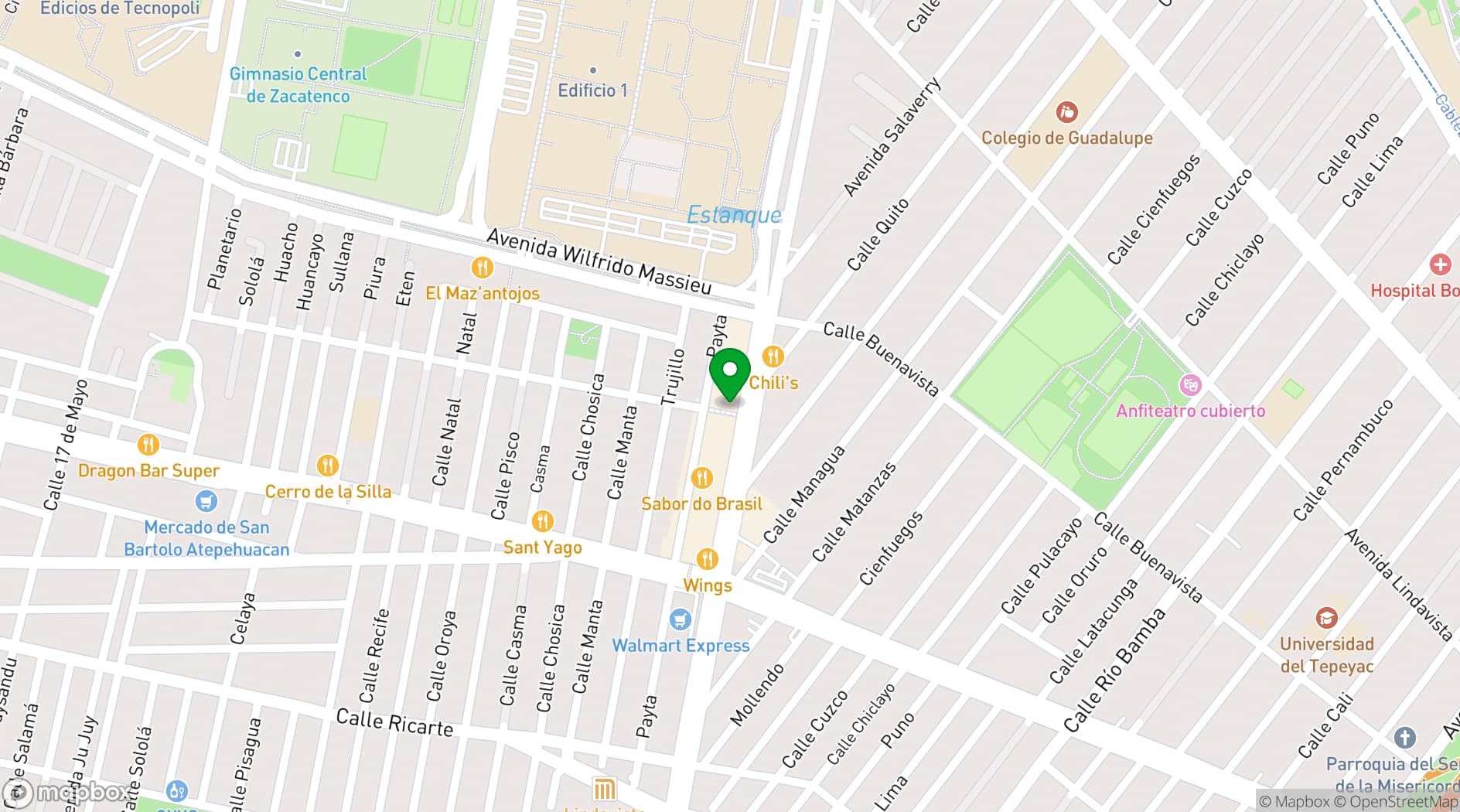Map showing Centro Cultural Futurama