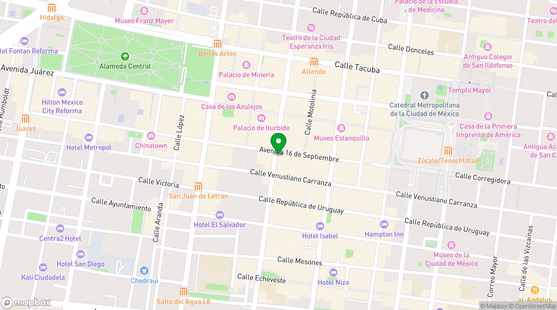Map showing Terrazas Ambi