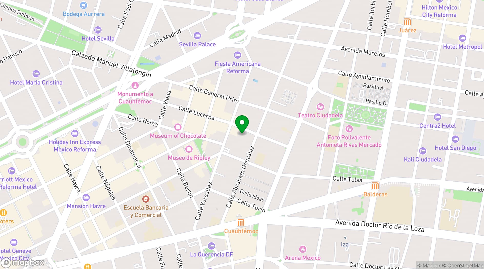 Map showing Lucerna 32