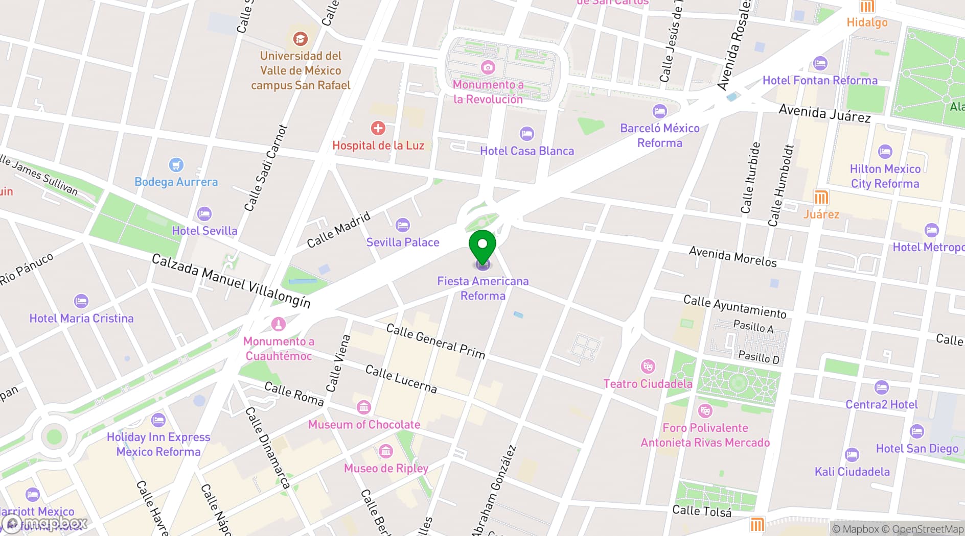 Map showing Foro Stelaris