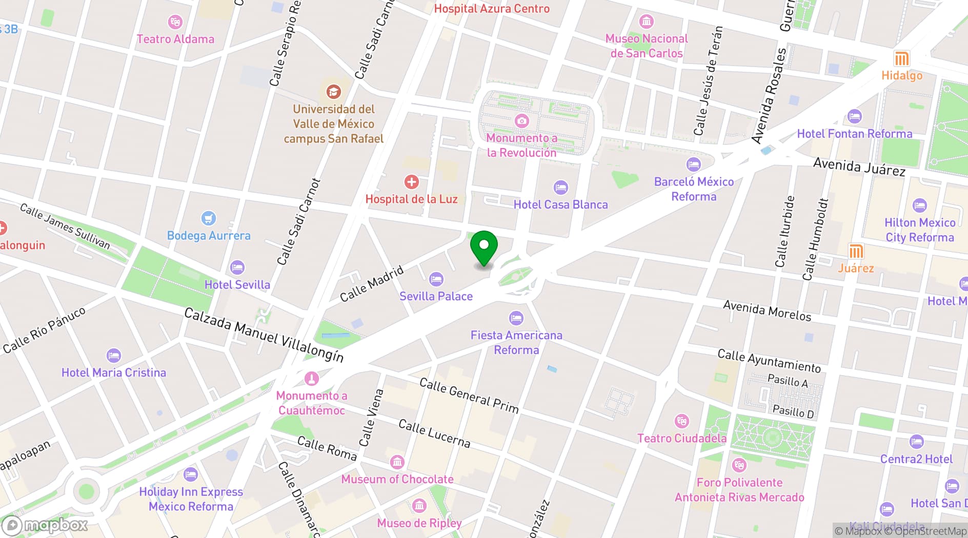 Map showing Reforma 87