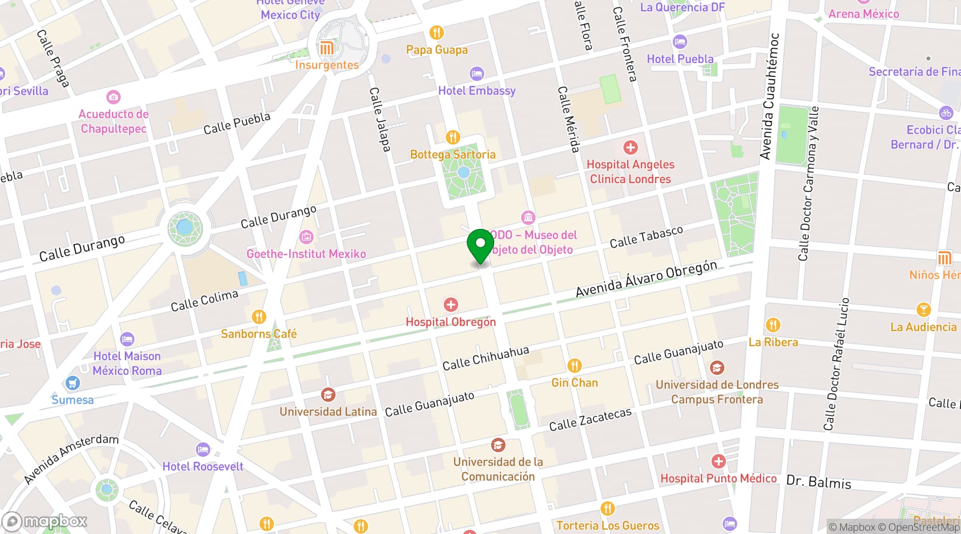 Map showing Brick Hotel