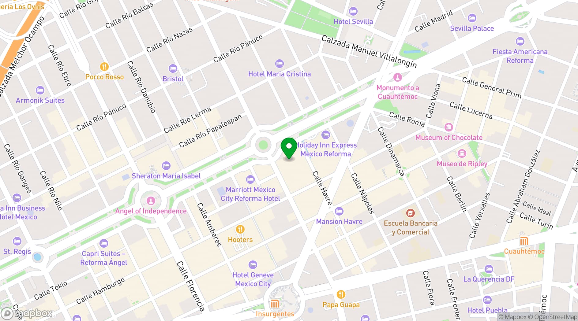 Map showing The Capital Grille