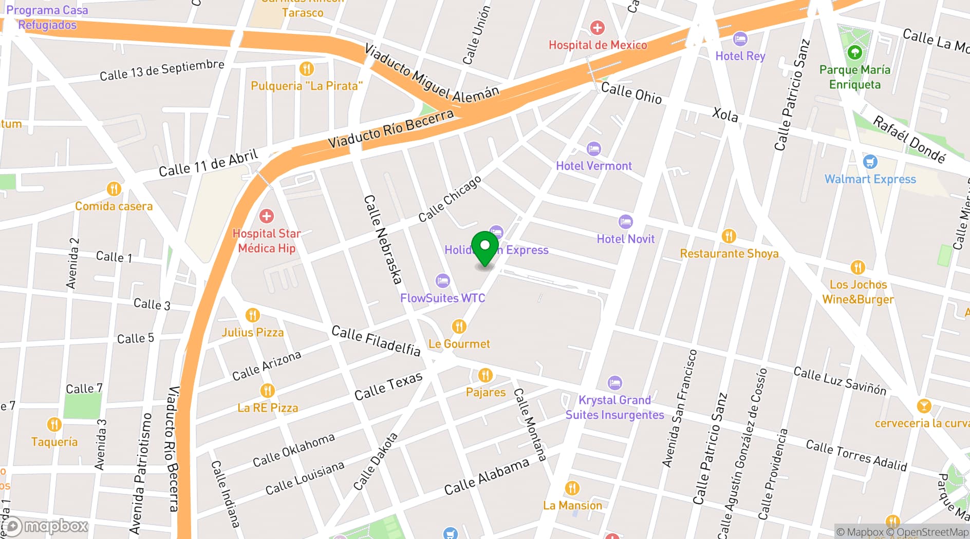 Map showing BelAir Unique a Wyndham Hotel