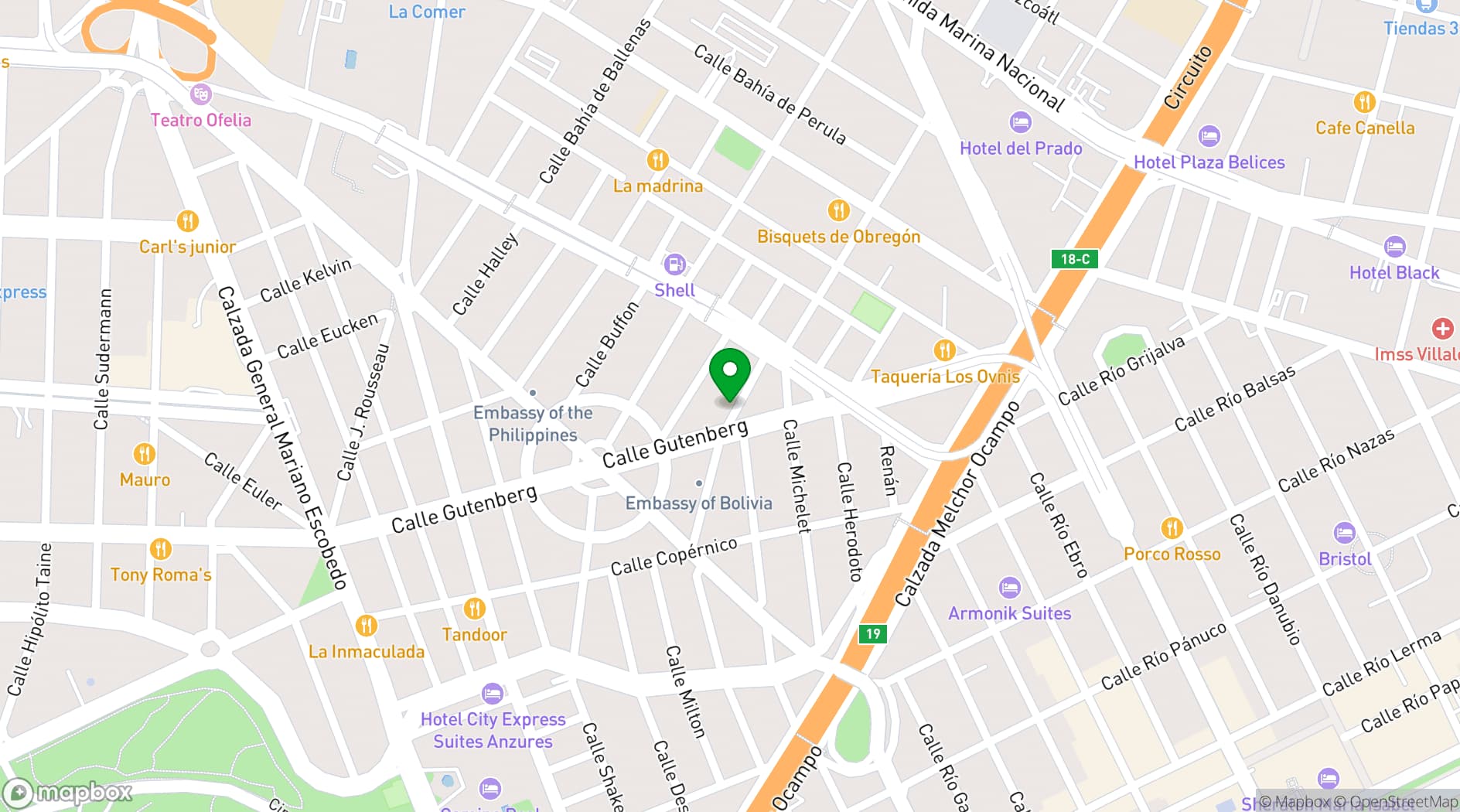 Map showing ESPAC
