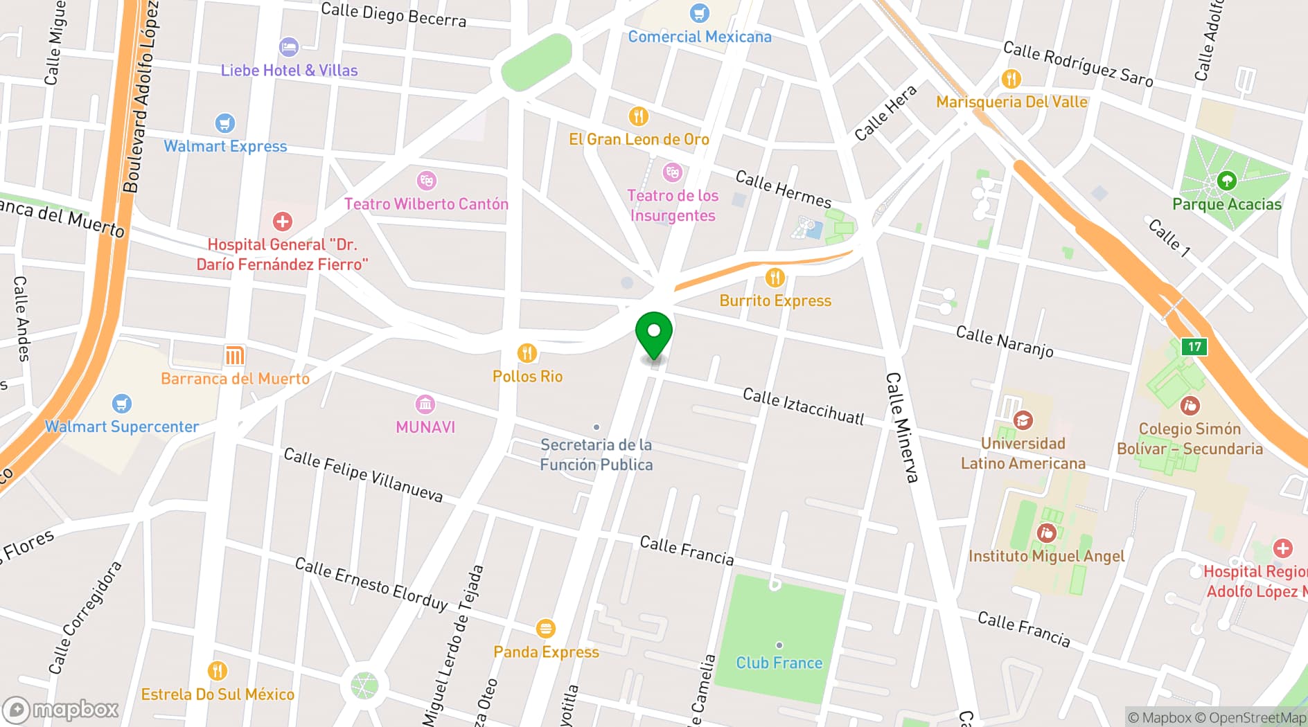 Map showing Suites Coben