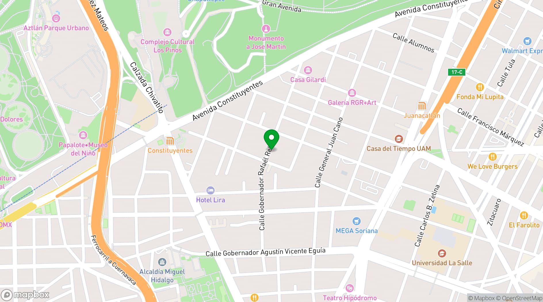 Map showing Kurimanzutto