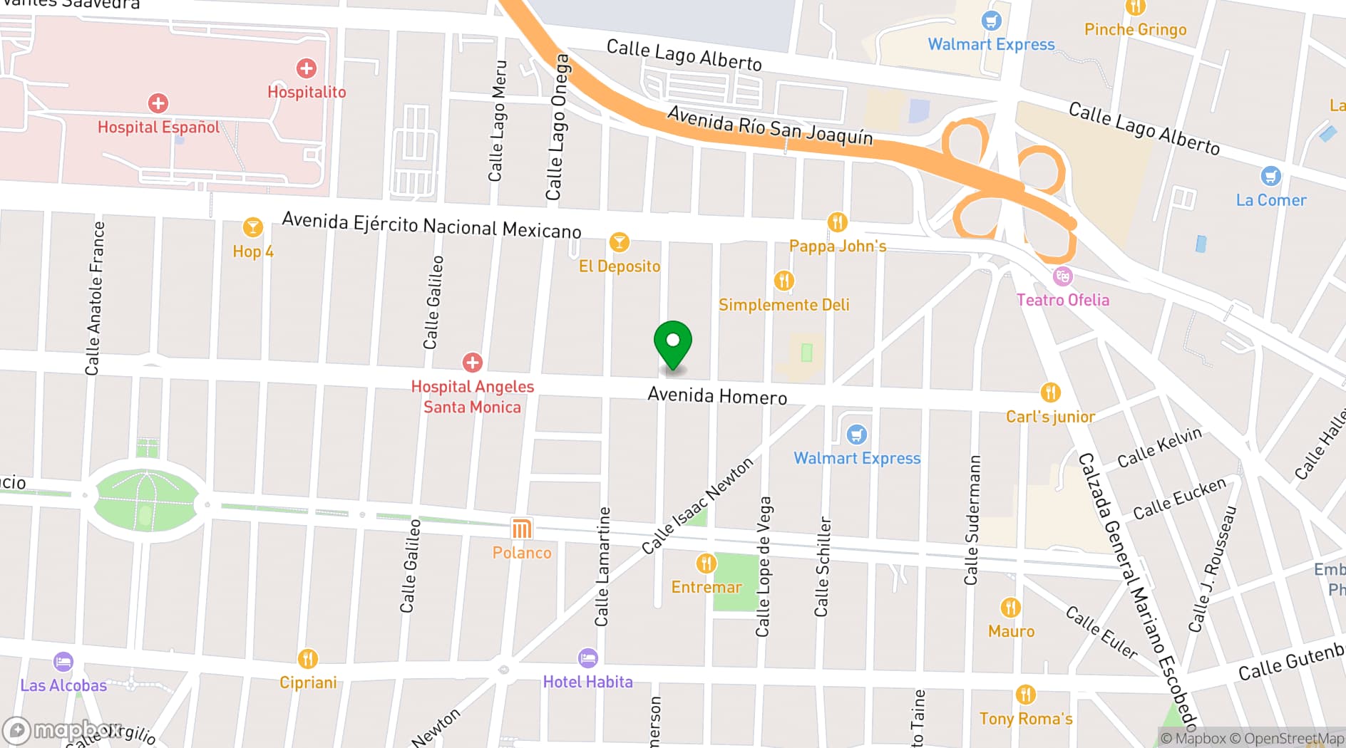 Map showing Casa D'Amico