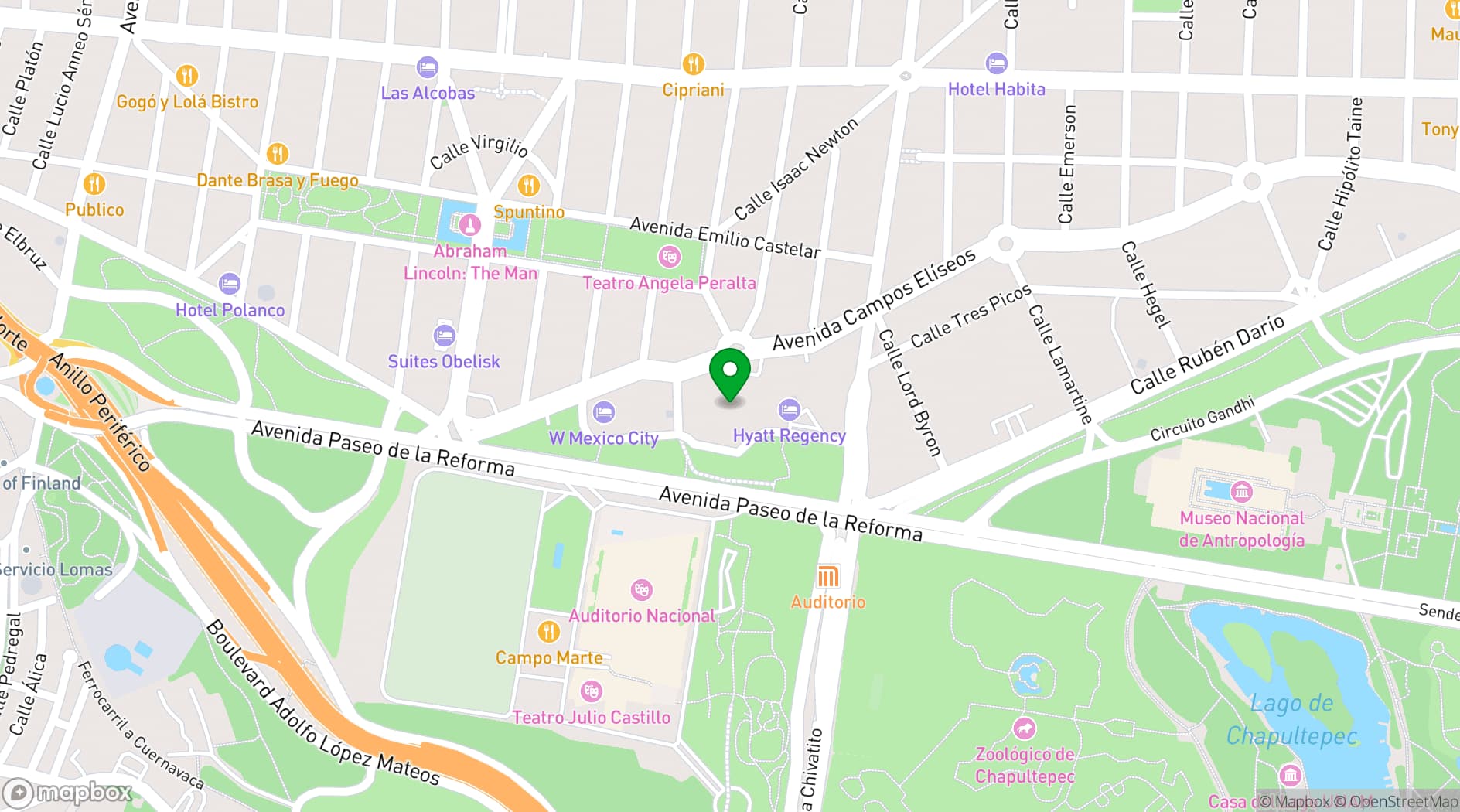 Map showing Alfredo Di Roma