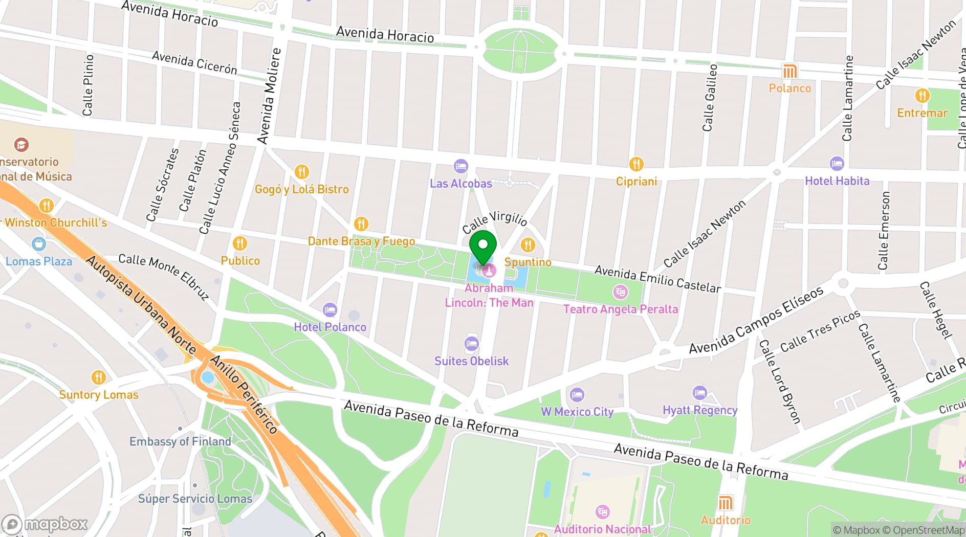 Map showing Blanco Castelar