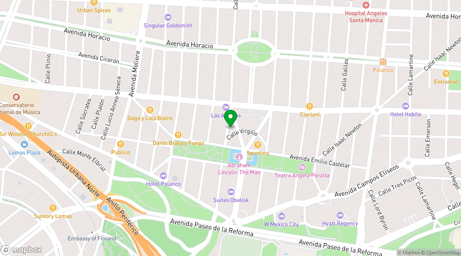 Map showing La Caña