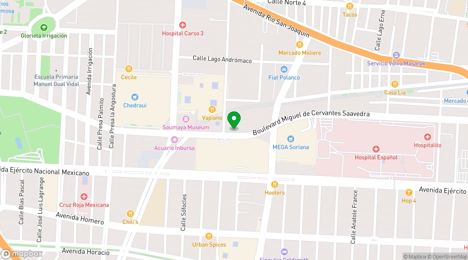 Map showing Terret South Tower