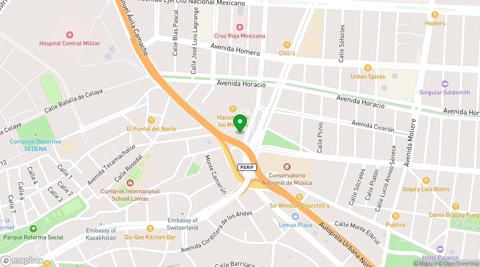 Map showing CREA Working Spaces
