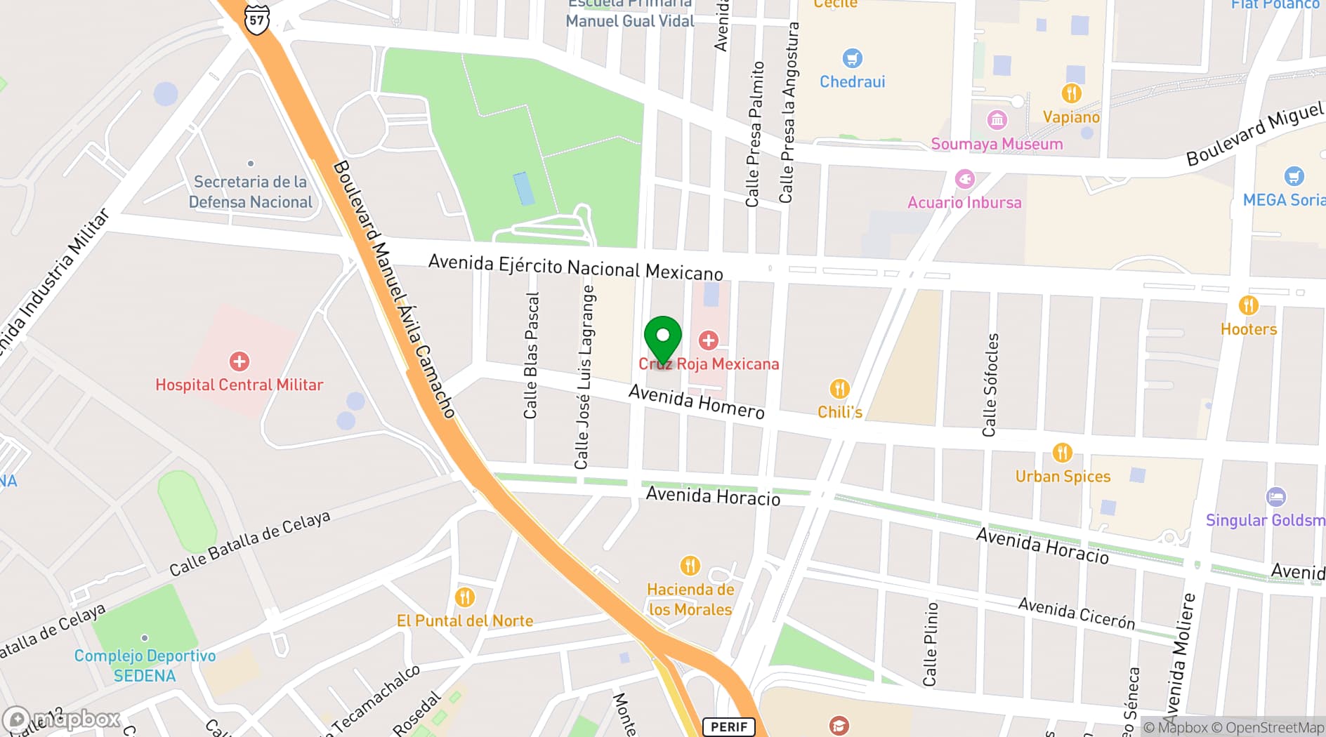 Map showing The Room
