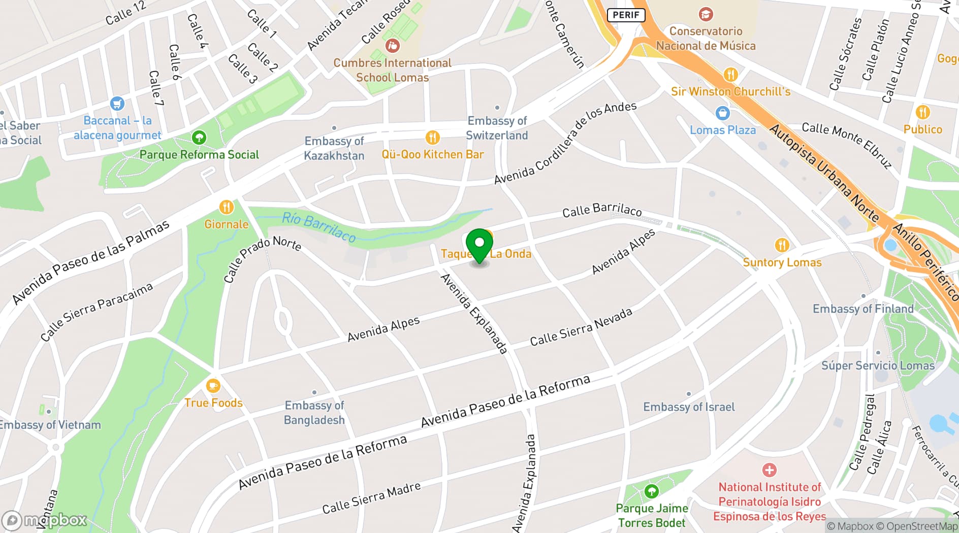 Map showing BOK Ludoteca