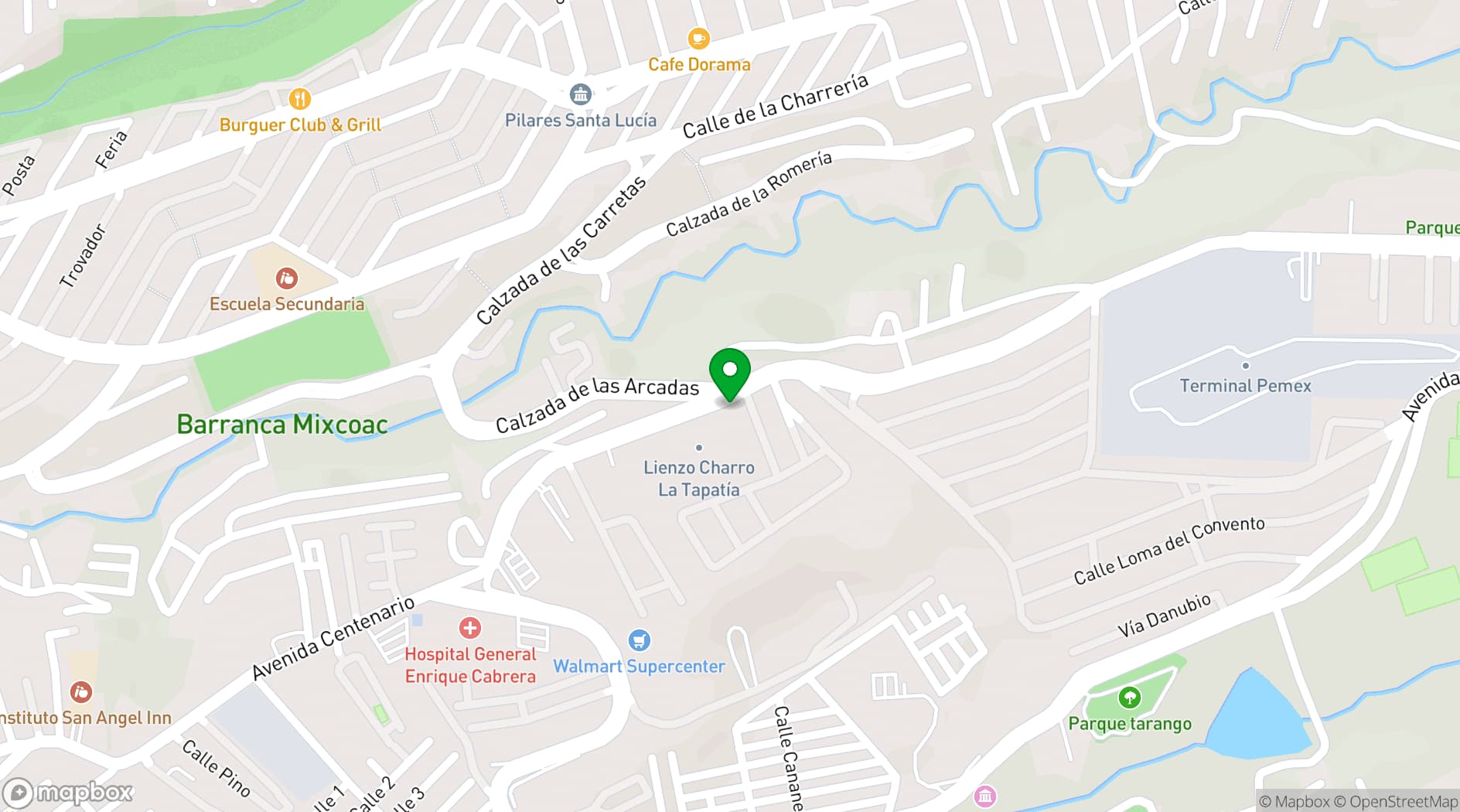 Map showing Lienzo Charro La Tapatía
