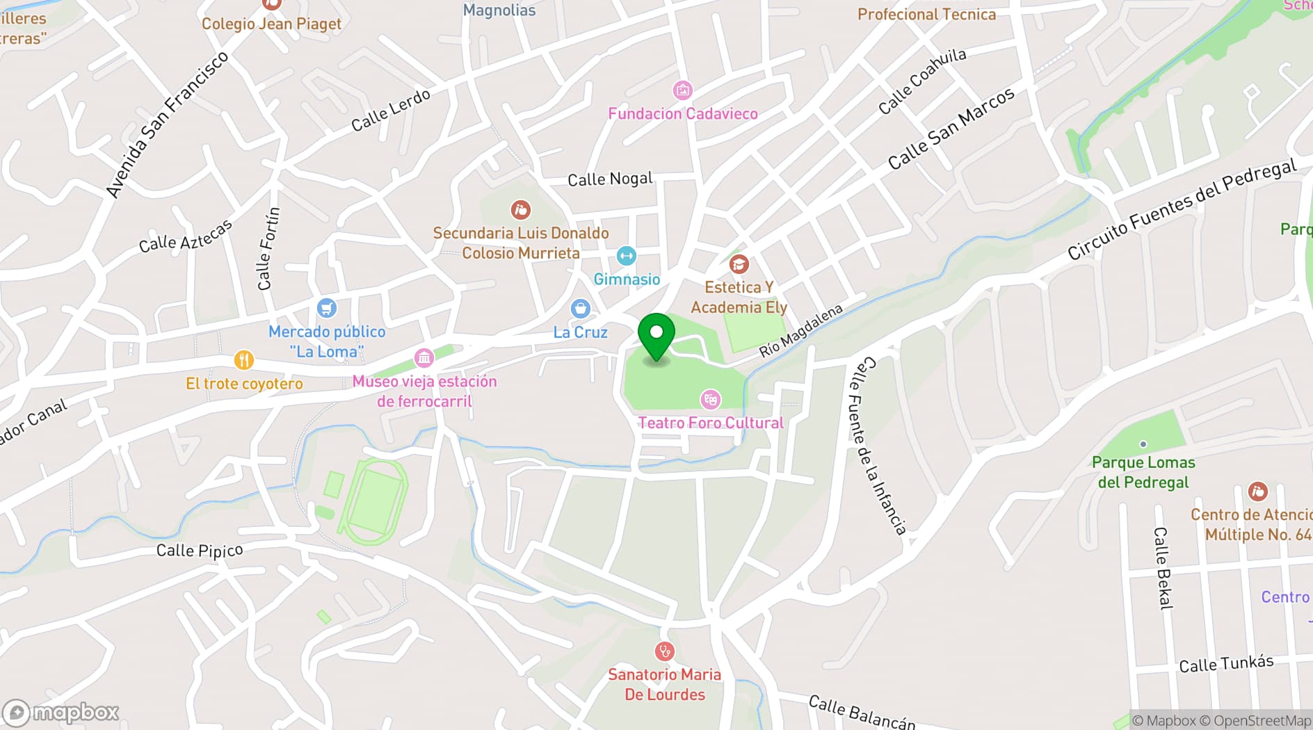 Map showing Magdalena Contreras Cultural Forum