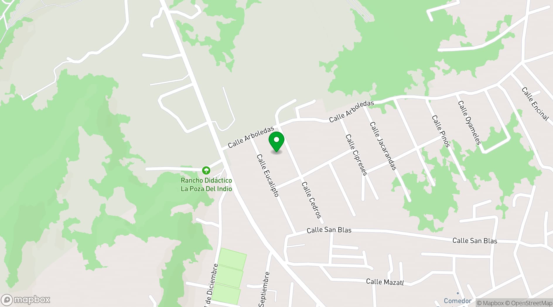 Map showing Hermitage Ajusco