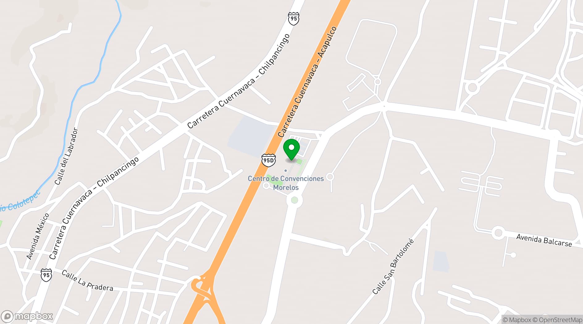 Map showing WTC Morelos