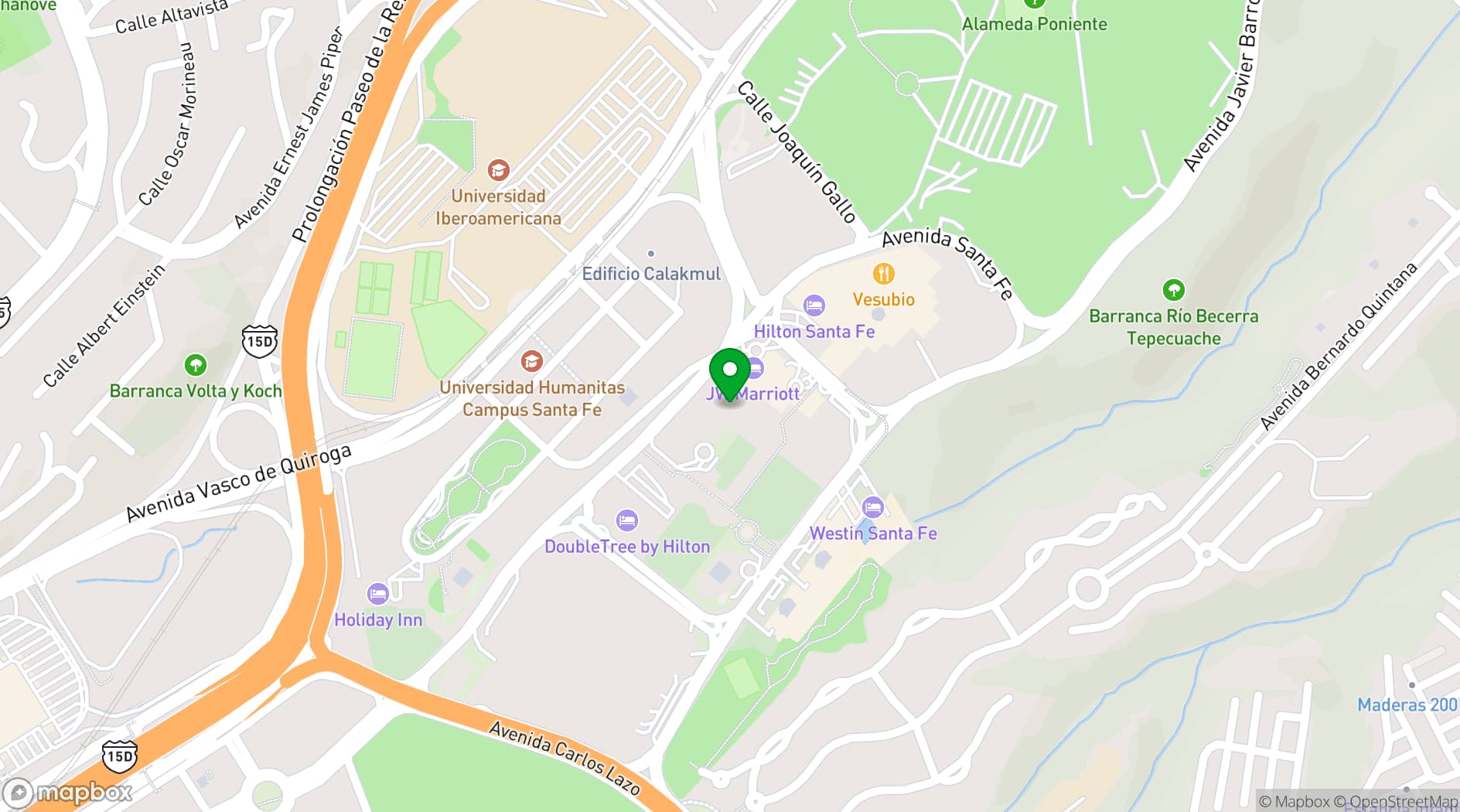 Map showing German Centre Mexico