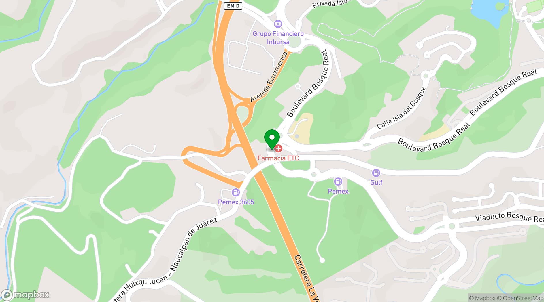 Map showing Eventos & Banquetes Lomas