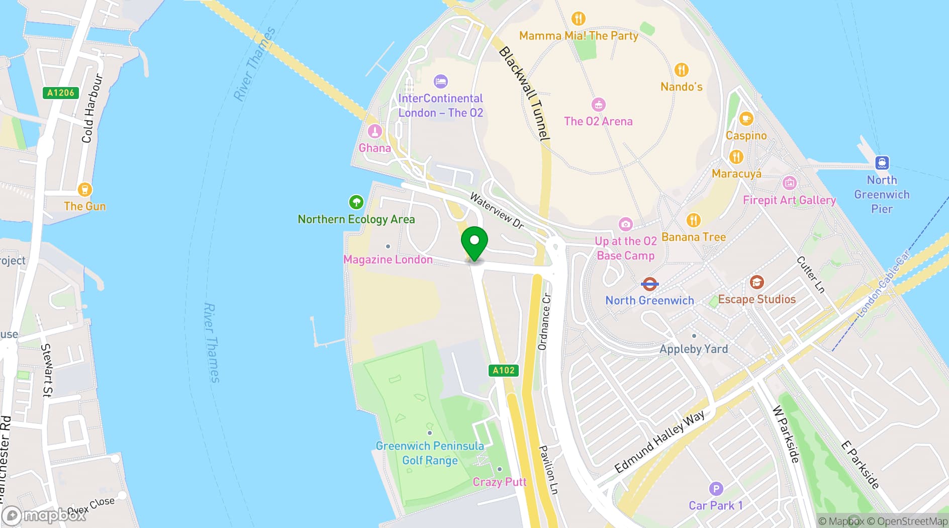 Map showing Magazine London