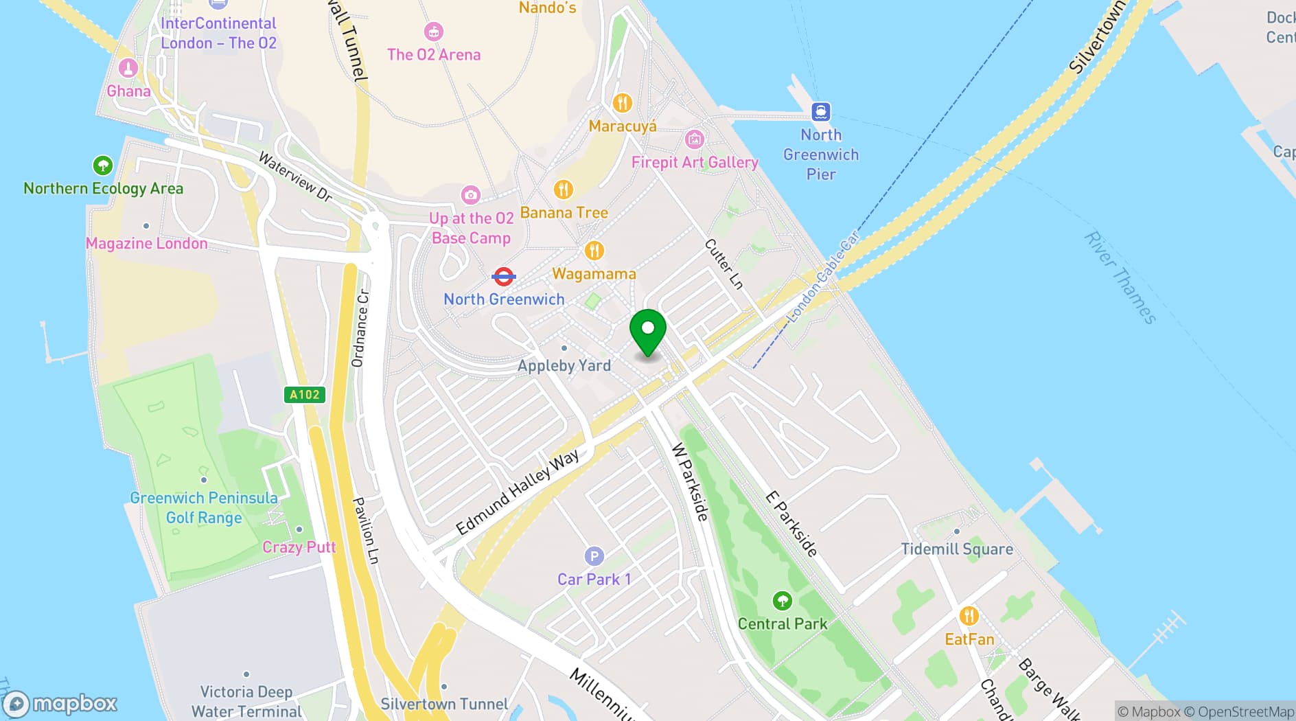 Map showing Design District