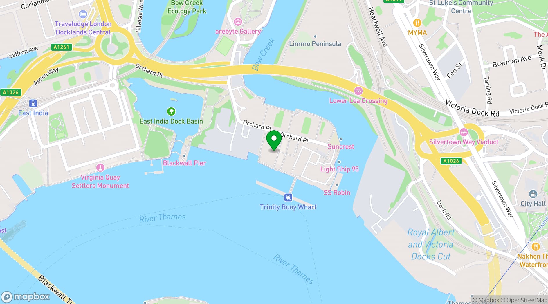 Map showing test