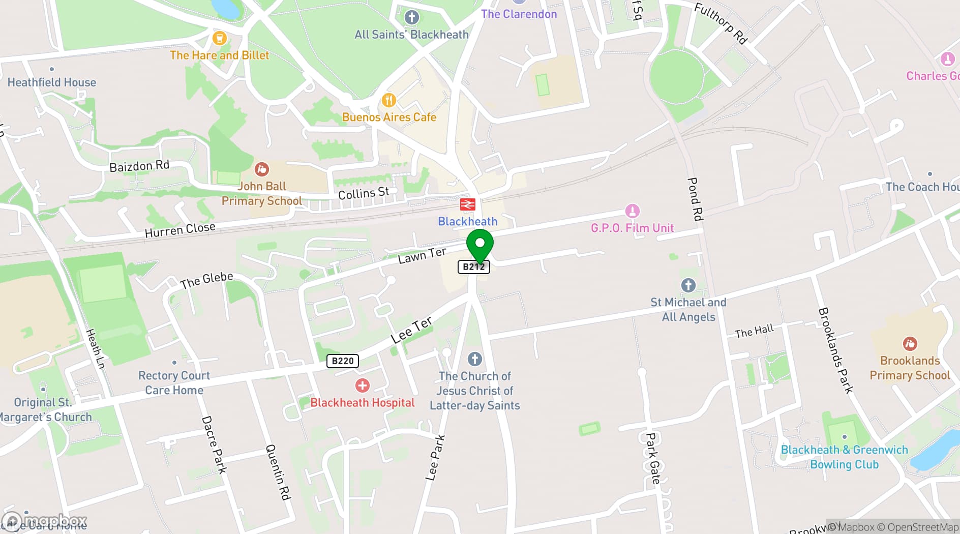 Map showing The Blackheath House
