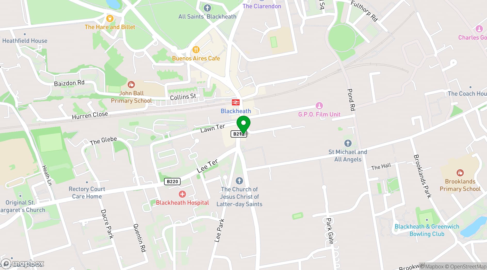 Map showing The Blackheath House