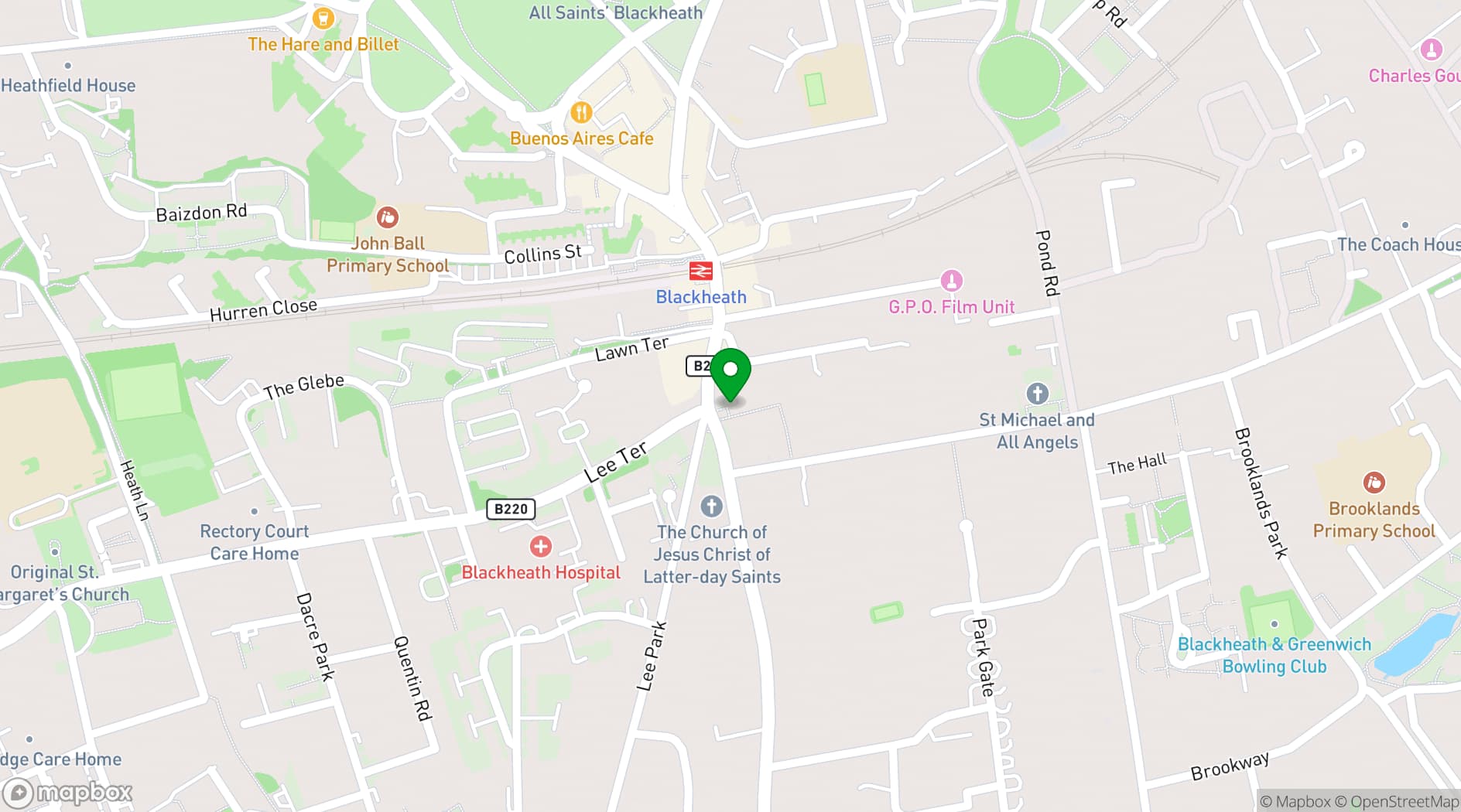 Map showing The Conservatoire