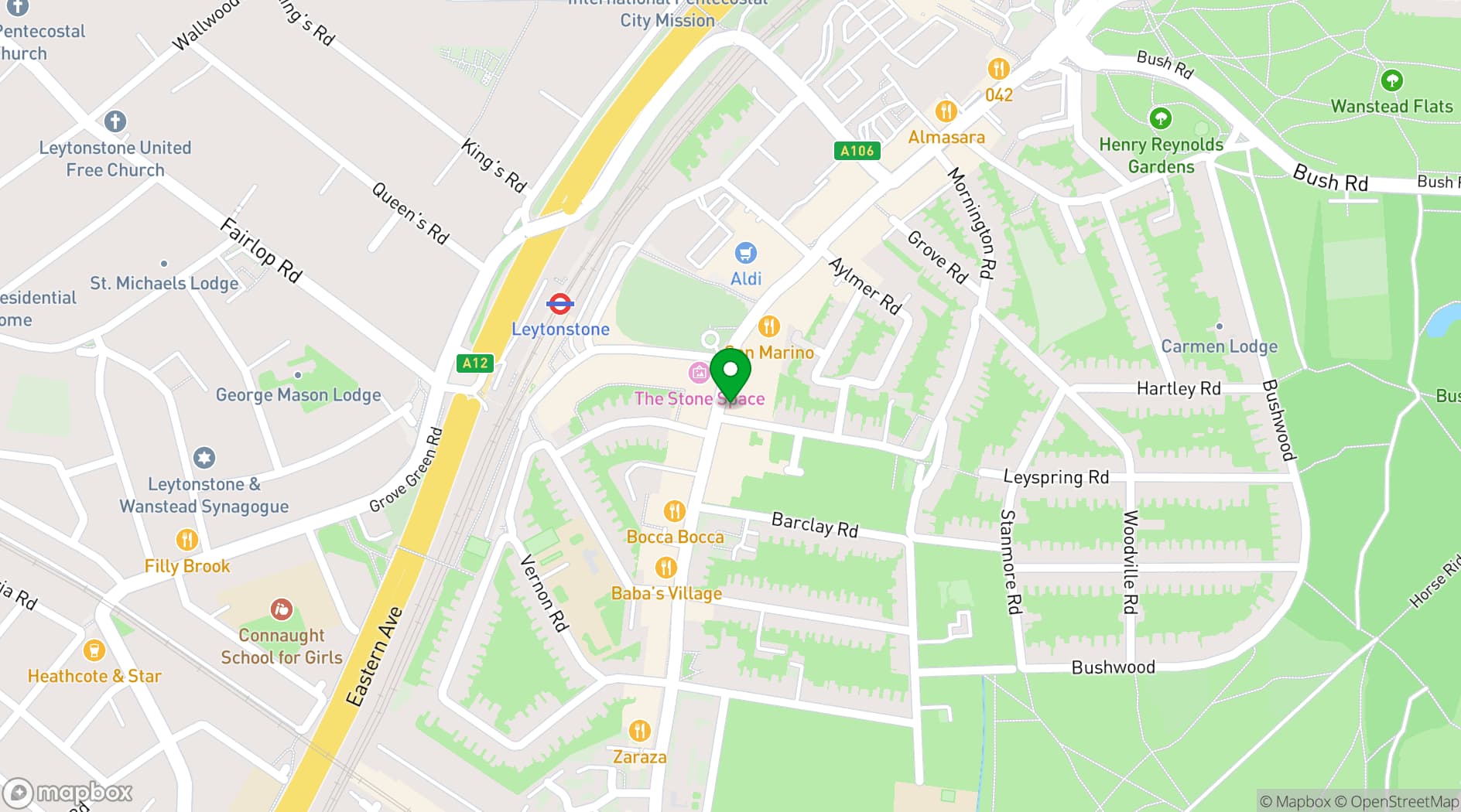 Map showing The Red Lion