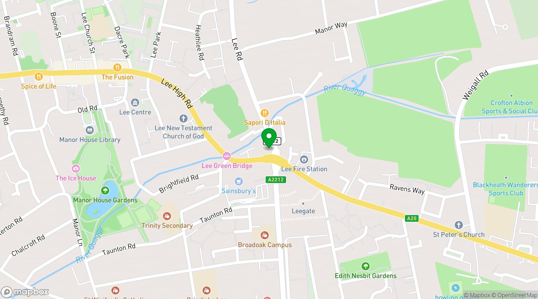 Map showing The Old Tigers Head 