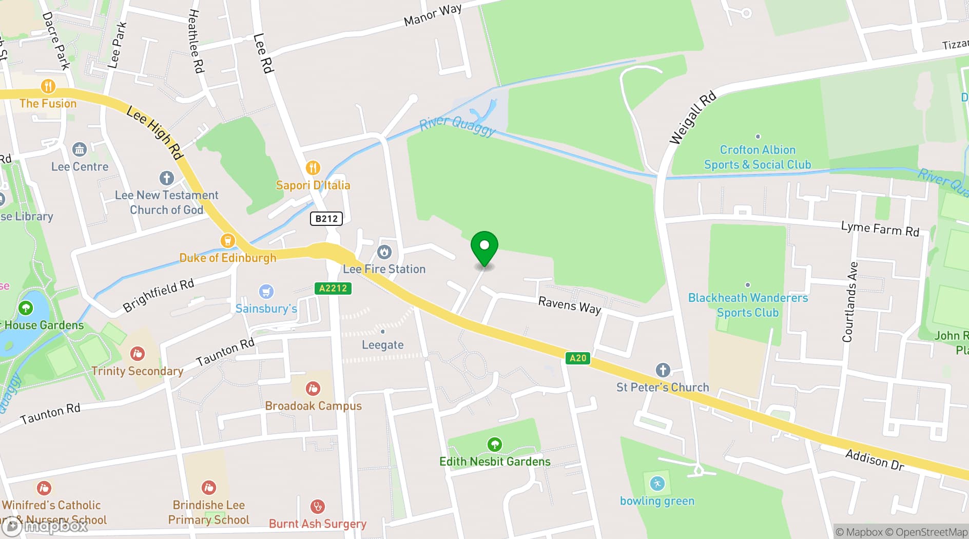 Map showing The Garden Of Lewisham 