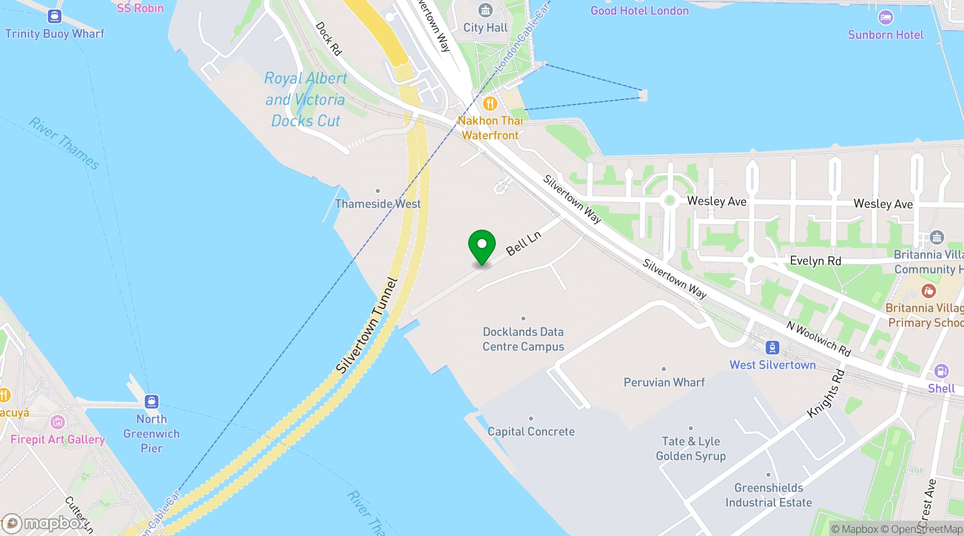 Map showing LA Lounge