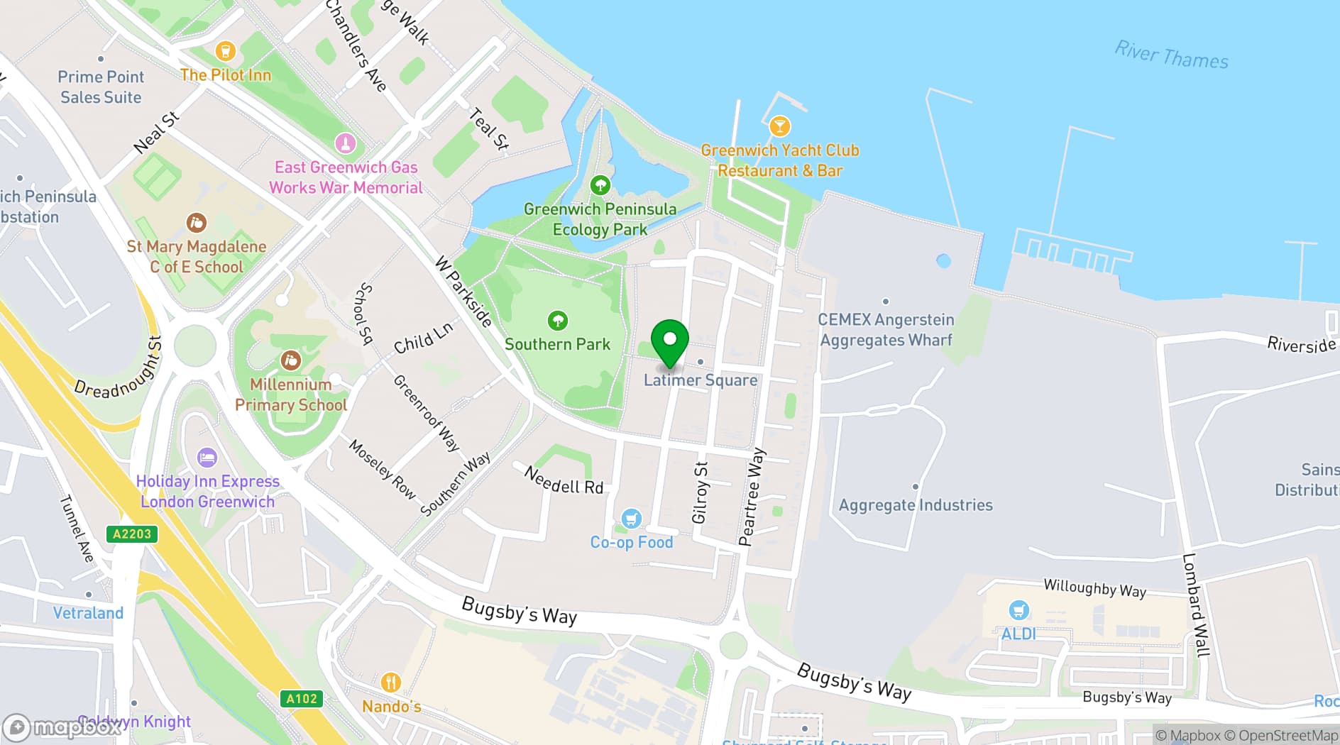 Map showing GMV Community Centre
