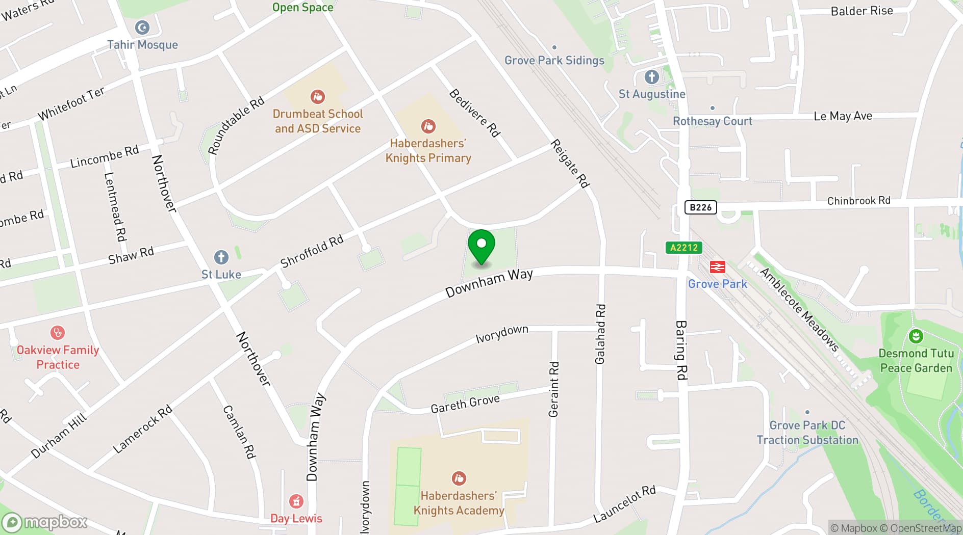 Map showing King's Church London
