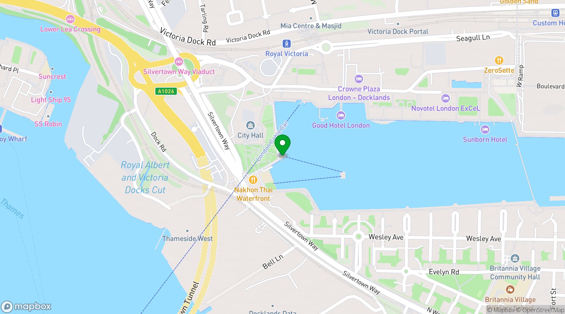 Map showing THE OILER BAR