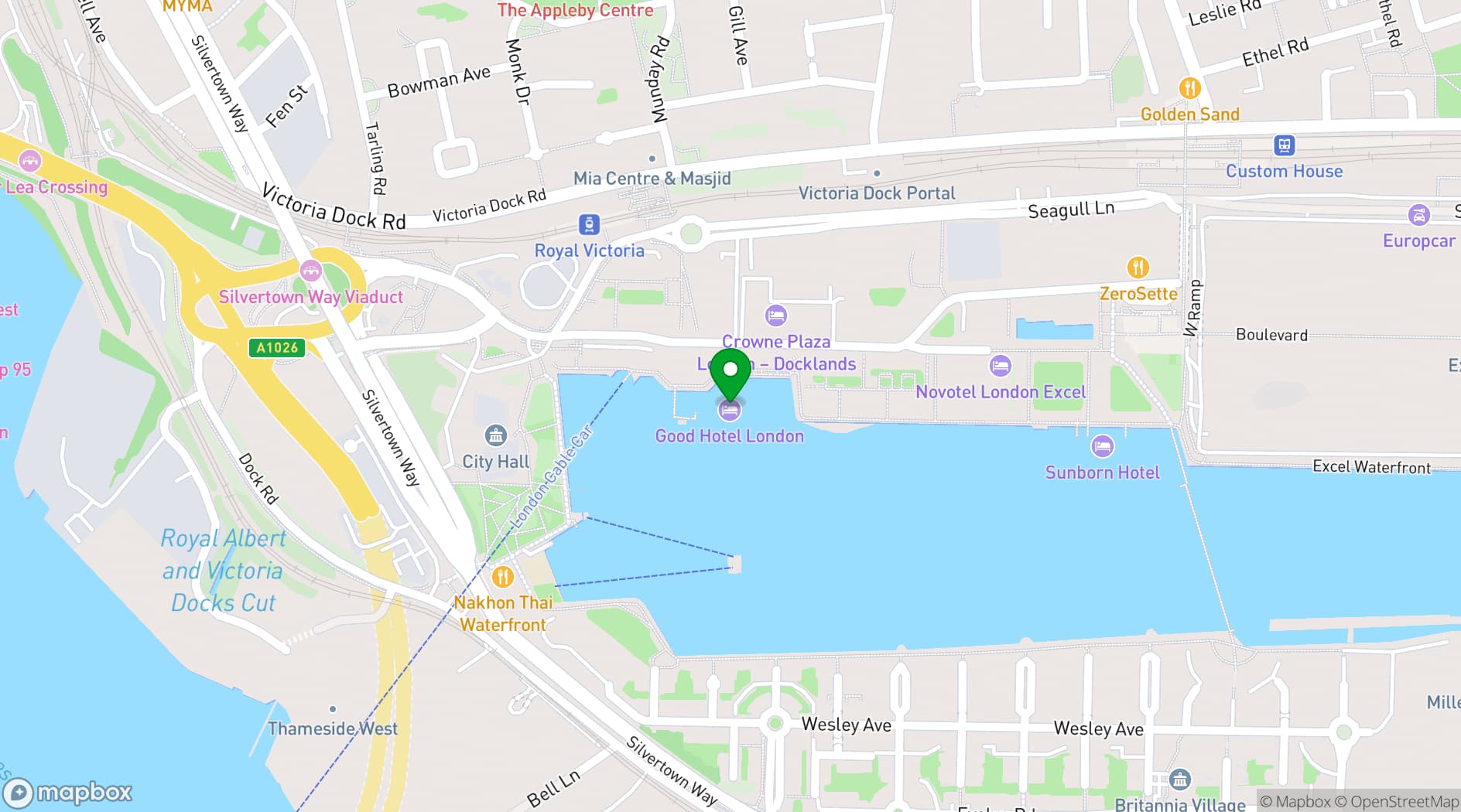 Map showing Good Hotel London