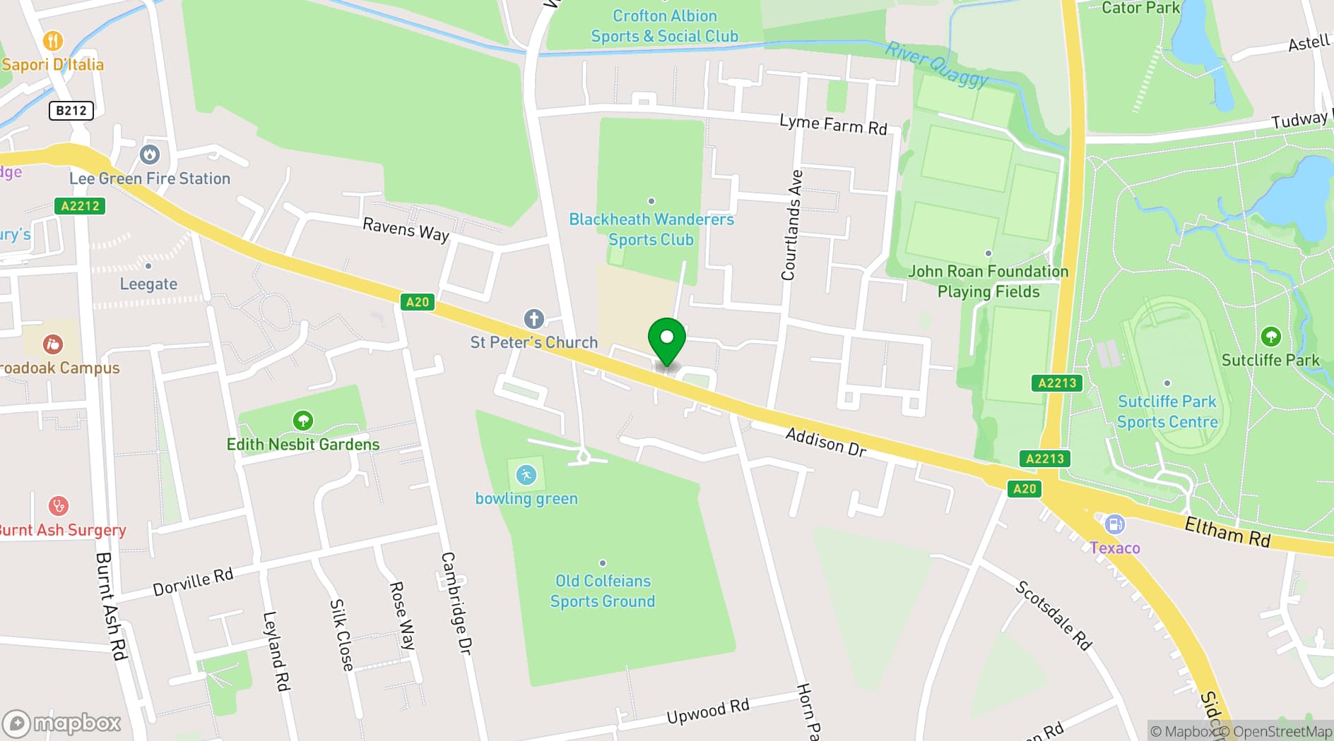 Map showing Blackheath Wanderers Sports Club