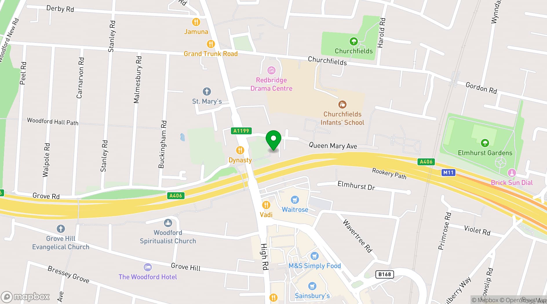 Map showing Elmos