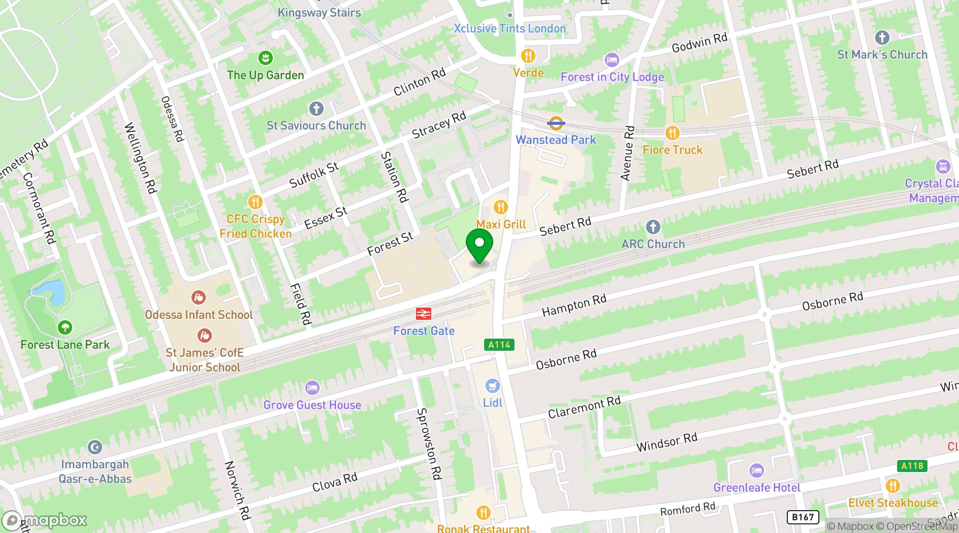 Map showing Forest Tavern